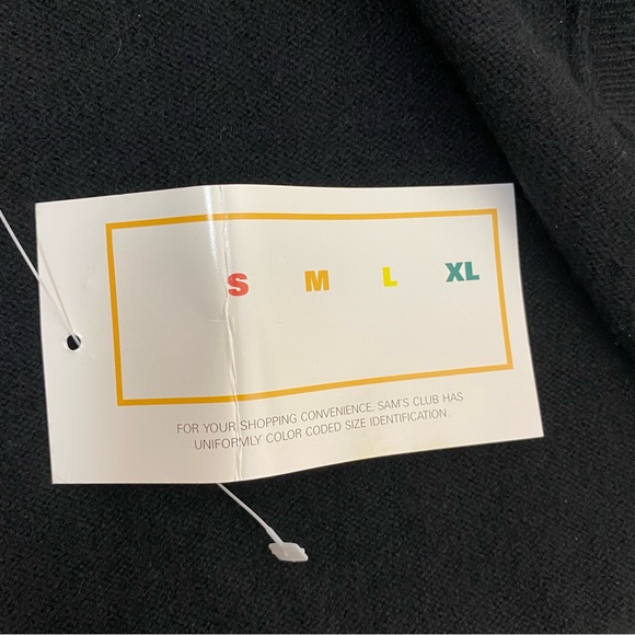 Cashmere Cut Off Sleeves Turtleneck Black Sweater - Picture 5 of 8